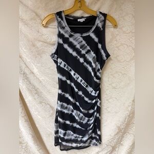 Live Fire Midi Dress in Black, Gray & White
